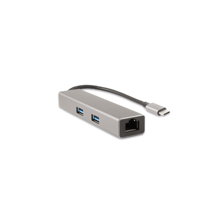 CoolBox Hub miniDOCK4 USB-C Com fios USB 3.2 Gen 1 (3.1 Gen 1) Type-C Aço