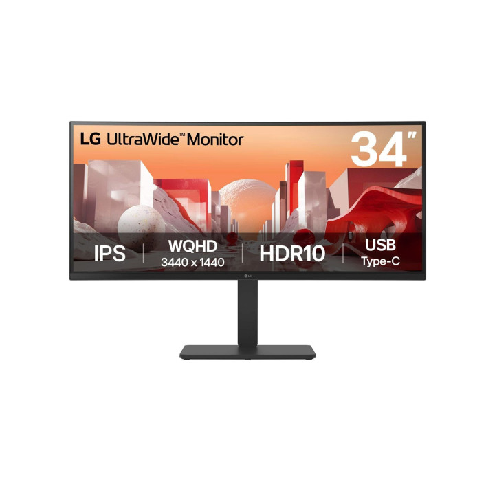 LG 34BA75QE-B monitor de ecrã 86,4 cm (34") 3440 x 1440 pixels Wide Quad HD LCD Preto