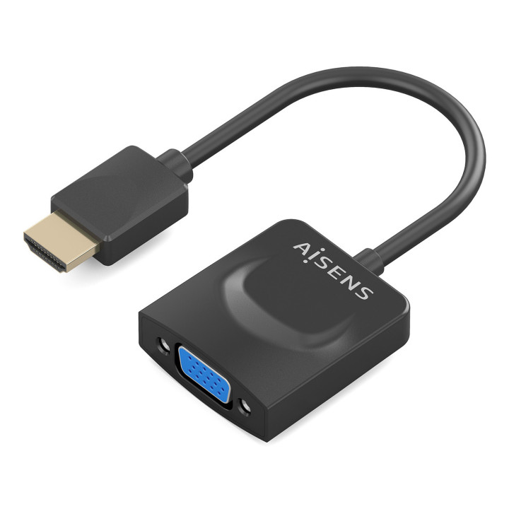 AISENS A122-0947 adaptador de cabo de vídeo 0,15 m HDMI Type A (Standard) VGA (D-Sub) Preto