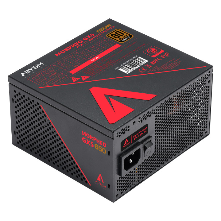 ABYSM MORPHEO GX5 fonte de alimentação 650 W 20+4 pin ATX ATX Preto