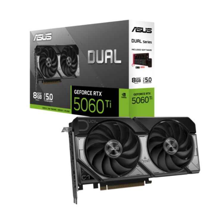 Placa Gráfica ASUS Dual -RTX5060TI-8G NVIDIA GeForce RTX 5060 Ti 8 GB GDDR7