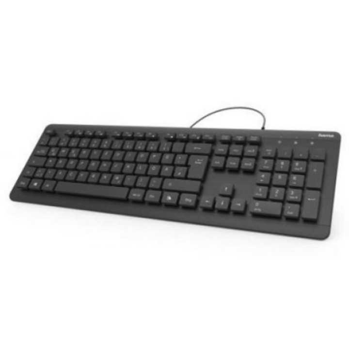 Teclado Hama KZ-600 À Prova de Água Com Fios Preto