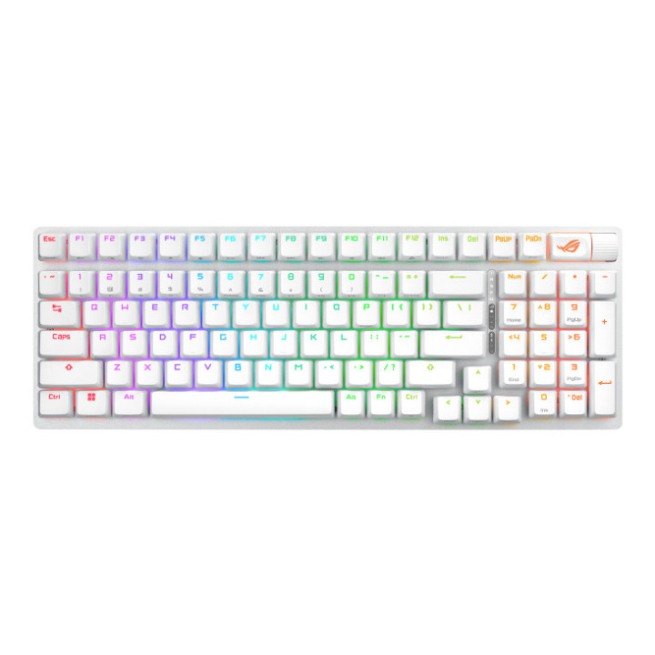 ASUS X901 SCOPE II 96 WL WHT NXSW US PBT teclado Jogos USB + RF Wireless + Bluetooth Branco
