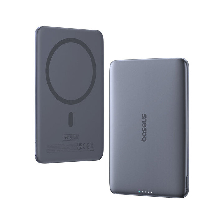 Baseus PicoGo Ultra-Slim 5000 mAh Carregamento wireless Cinzento