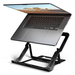 Axagon STND-LAB Laptop-Ständer, höhenverstellbar, faltbar, Aluminium Suporte para portáteis e tablets Preto 43,9 cm (17.3")