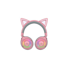 Razer Kraken Kitty V3 Pro - Quartz Auscultadores Com fios e sem fios Fita de cabeça Jogos USB Type-A Bluetooth Rosa