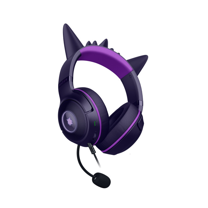 Razer Kraken Kitty V2 - Pokemon Gengar Ed. Auscultadores Com fios Fita de cabeça Jogos USB Type-A Rosa