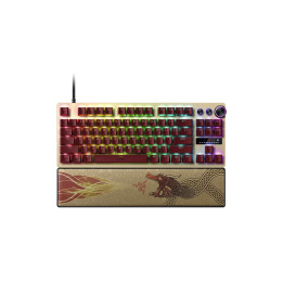 Razer Huntsman V3 Pro Tenkeyless teclado Jogos USB QWERTY Reino Unido Internacional Dourado, Amarelo