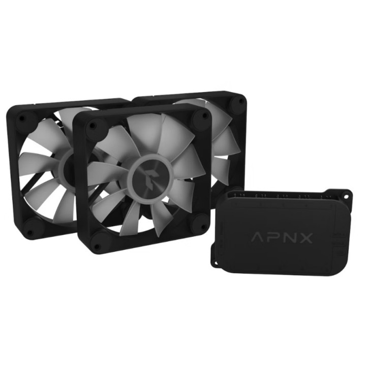 Ventoinha APNX FP1-R-120 PWM ARGB Preto - 120mm (Pack 3)