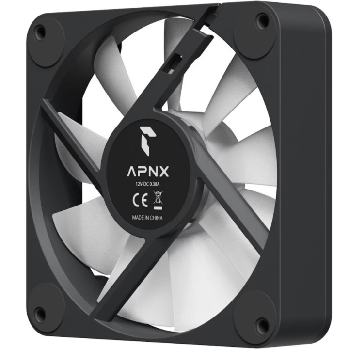 Ventoinha APNX FP1-R-120 PWM ARGB Preto - 120mm (Pack 3)