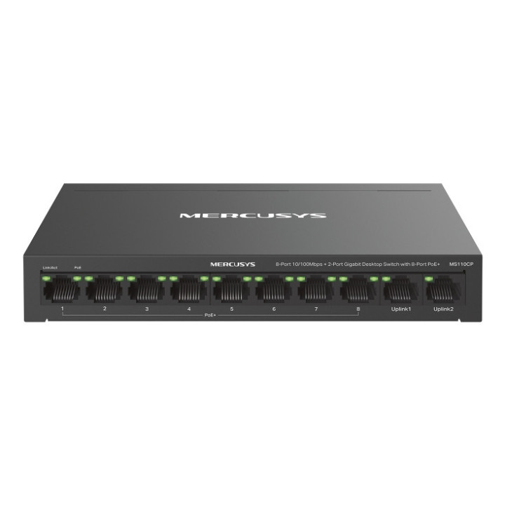 Mercusys MS110CP switch de rede Fast Ethernet (10 100) Power over Ethernet (PoE) Preto