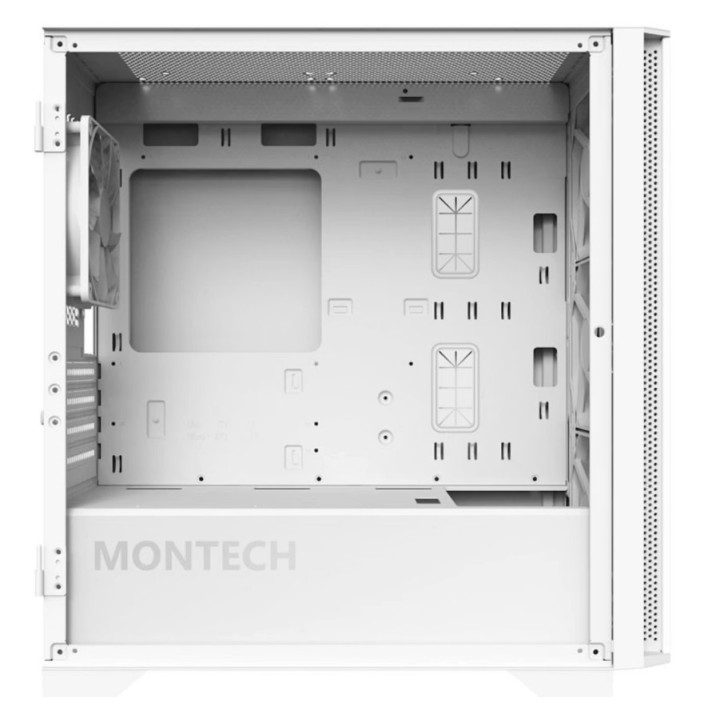 Caixa Montech Air 100 ARGB Mini Tower Branca c/ 4 Ventoinhas RGB e