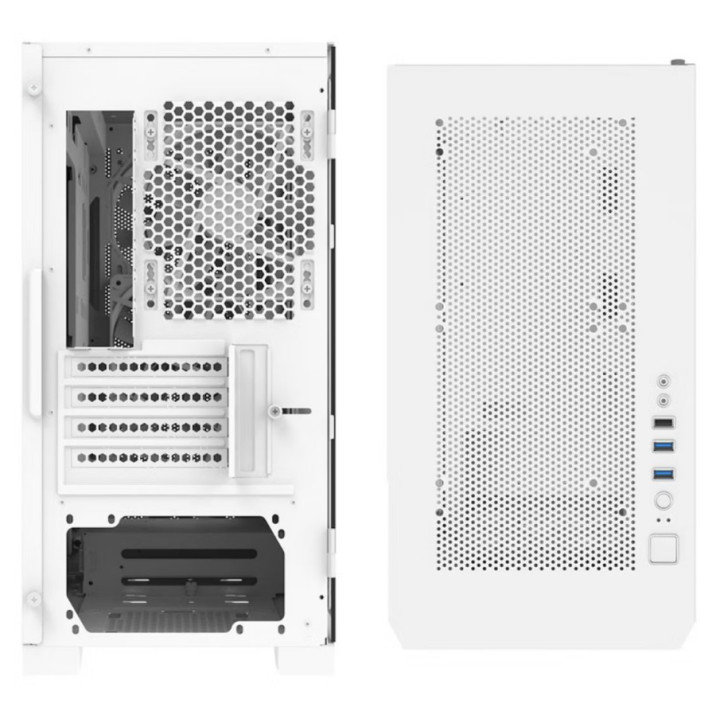 Caixa Montech Air 100 ARGB Mini Tower Branca c/ 4 Ventoinhas RGB e