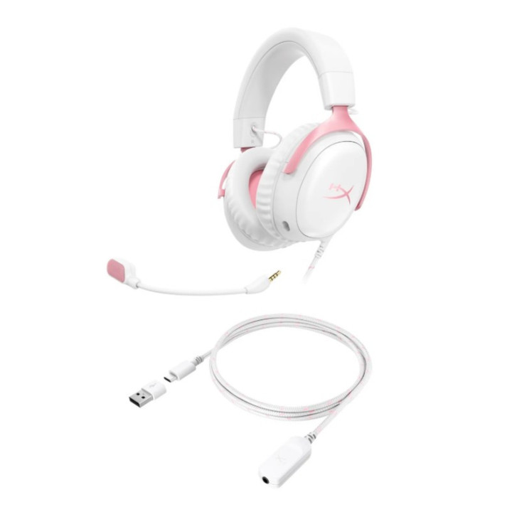 Headset Gaming HyperX Cloud III HYPER Conectividade USB-C & 3.5mm Microfone com Cancelamento Ruído
