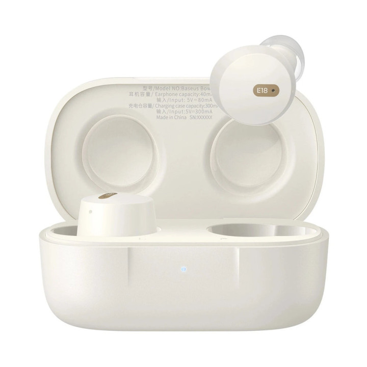 Baseus Bowie E18 Auscultadores True Wireless Stereo (TWS) Intra-auditivo Chamadas Música USB Type-C Bluetooth Branco