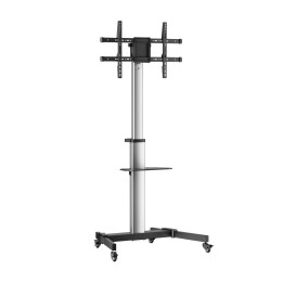 AISENS FT86TRE-197 suporte de exibição de sinalética 2,18 m (86") Preto, Prateado