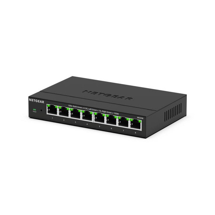 NETGEAR MS308E Não-gerido 2.5G Ethernet (100 1000 2500) Preto