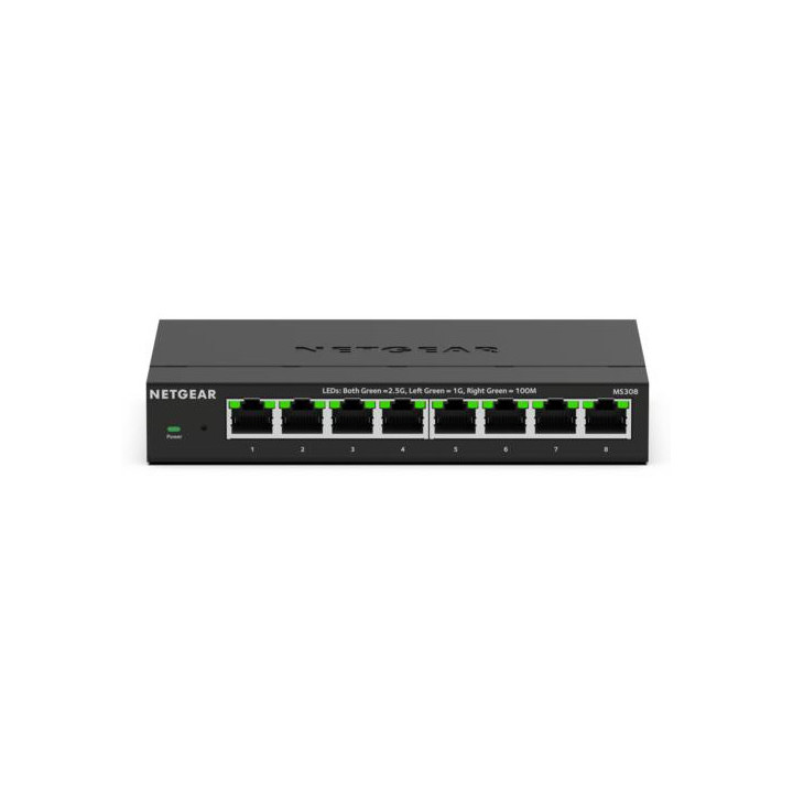 NETGEAR MS308E Não-gerido 2.5G Ethernet (100 1000 2500) Preto