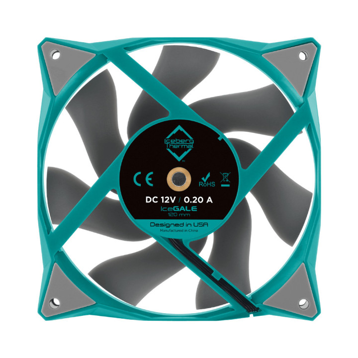 Iceberg Thermal IceGALE Caixa de computador Ventoinha 12 cm Verde-azulado 1 unidade(s)