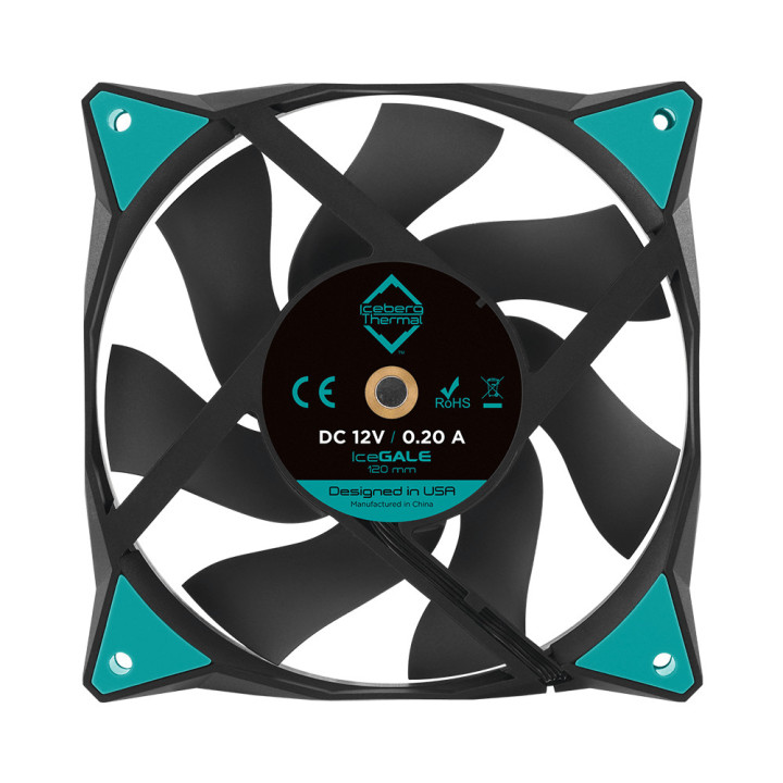 Iceberg Thermal IceGALE Caixa de computador Ventoinha 12 cm Preto 1 unidade(s)