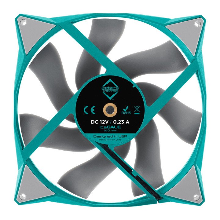 Iceberg Thermal IceGALE Caixa de computador Ventoinha 14 cm Verde-azulado 1 unidade(s)