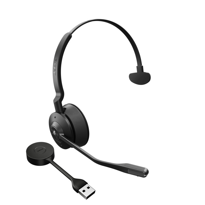 Jabra Engage 55 Auscultadores Sem fios Fita de cabeça Escritório Call center Preto, Titânio