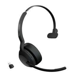 Jabra Evolve2 55 Auscultadores Sem fios Fita de cabeça Escritório Call center USB Type-C Bluetooth Suporte de carregamento Preto