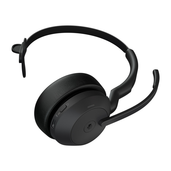 Jabra Evolve2 55 Auscultadores Sem fios Fita de cabeça Escritório Call center USB Type-C Bluetooth Suporte de carregamento Preto