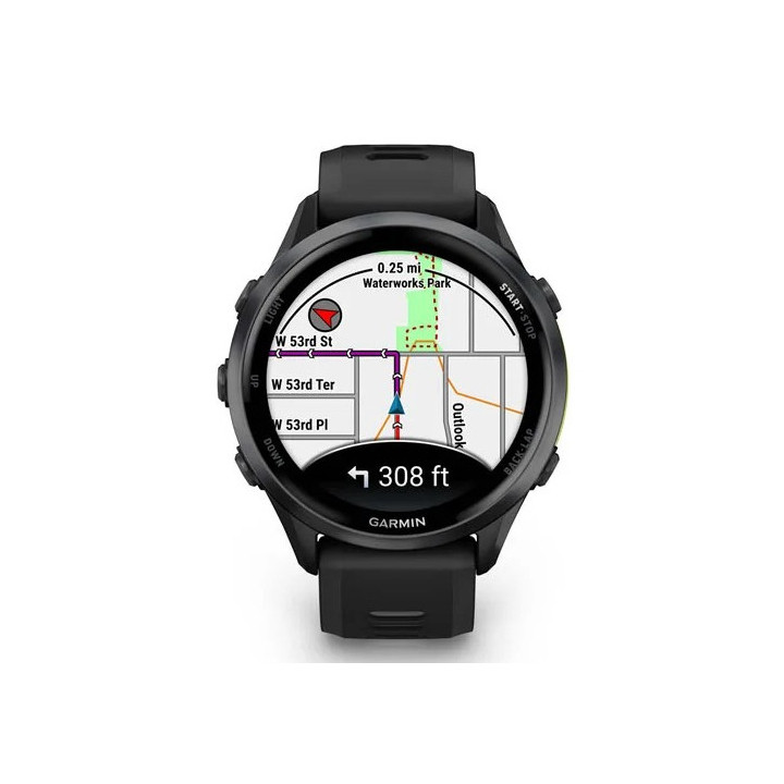 Garmin Forerunner 970 3,56 cm (1.4") AMOLED Digital 454 x 454 pixels Ecrã táctil Preto, Amarelo Wi-Fi GPS