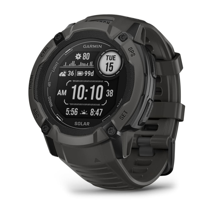 Garmin Instinct 2X Solar 2,79 cm (1.1") MIP 50 mm Digital 176 x 176 pixels Ecrã táctil Grafite GPS
