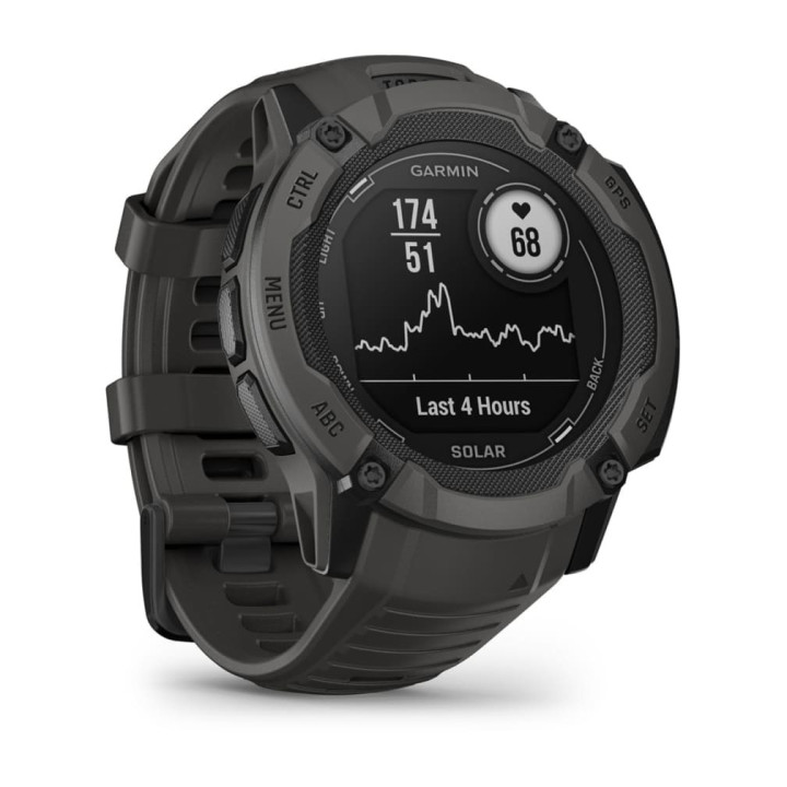 Garmin Instinct 2X Solar 2,79 cm (1.1") MIP 50 mm Digital 176 x 176 pixels Ecrã táctil Grafite GPS