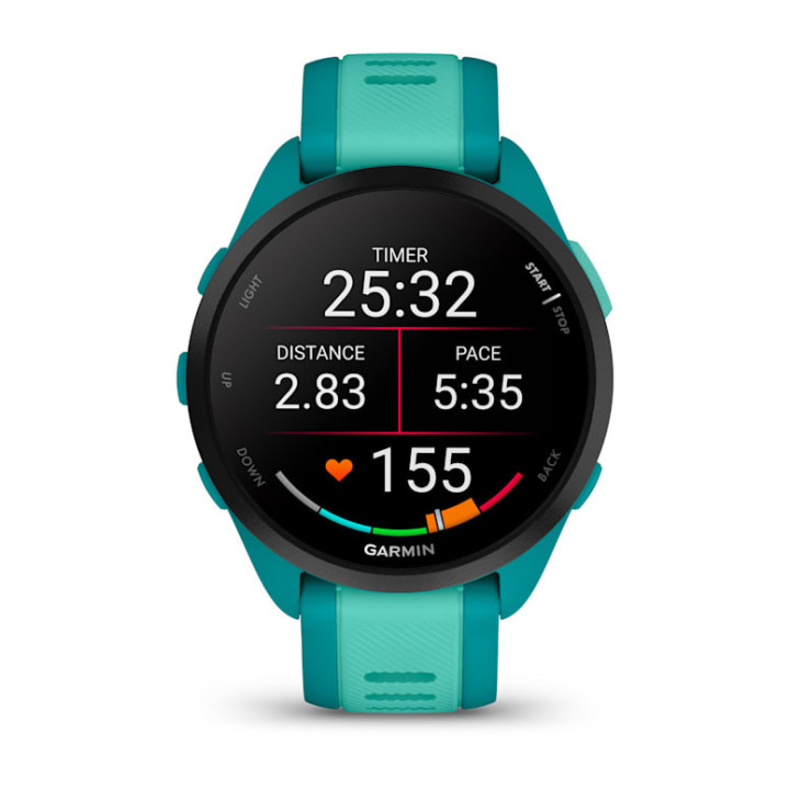 Garmin Forerunner 165 Music 3,05 cm (1.2") AMOLED 43 mm Digital 390 x 390 pixels Ecrã táctil Turquesa GPS
