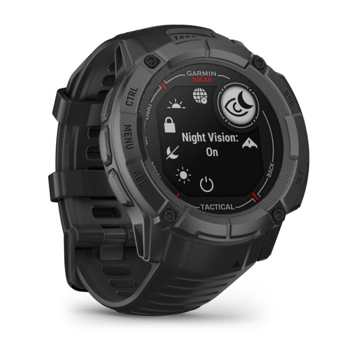 Garmin Instinct 2X Solar Tactical Edition 2,79 cm (1.1") MIP 50 mm Digital 176 x 176 pixels Ecrã táctil Preto GPS
