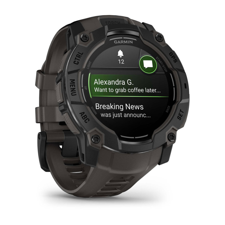 Garmin Instinct 3 AMOLED 3,3 cm (1.3") 50 mm Digital 416 x 416 pixels Ecrã táctil Preto GPS