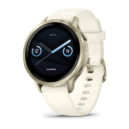 Garmin Venu 4 3,05 cm (1.2") AMOLED 41 mm Digital 390 x 390 pixels Ecrã táctil Dourado Wi-Fi GPS