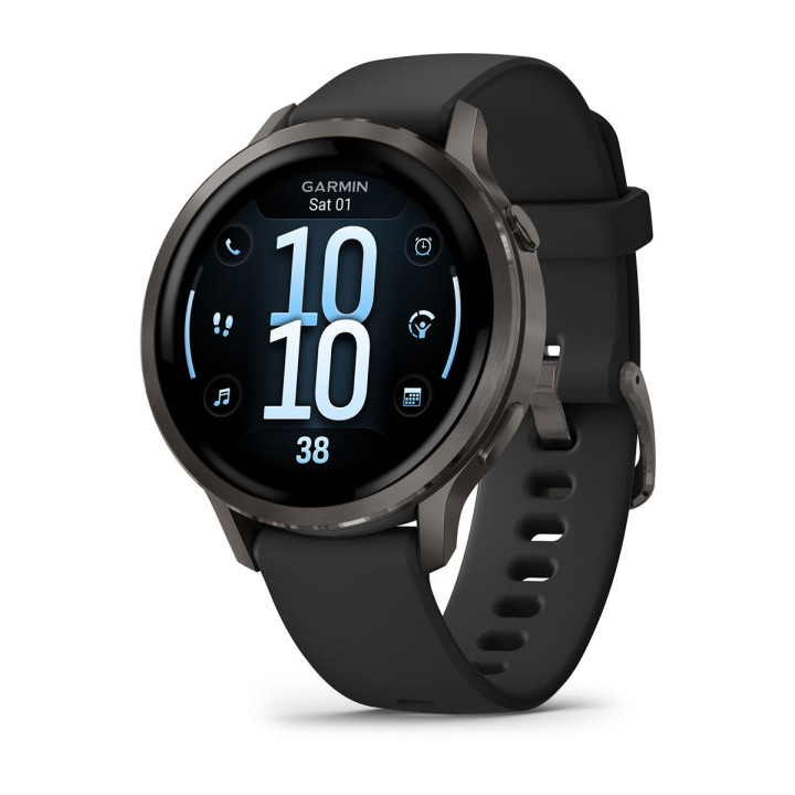 Garmin Venu 4 3,05 cm (1.2") AMOLED 41 mm Digital 390 x 390 pixels Ecrã táctil Preto Wi-Fi GPS