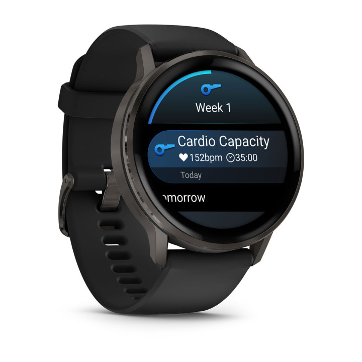 Garmin Venu 4 3,56 cm (1.4") AMOLED 45 mm Digital 454 x 454 pixels Ecrã táctil Preto Wi-Fi GPS