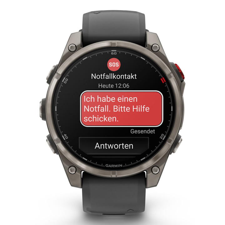 Garmin fēnix 8 Pro 3,56 cm (1.4") AMOLED 47 mm Digital 454 x 454 pixels Ecrã táctil Grafite, Titânio Wi-Fi GPS