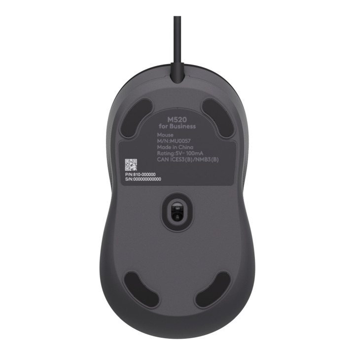 Logitech Signature Wired M520 for Business rato Escritório Ambidestro USB Type-C Ótico 4000 DPI