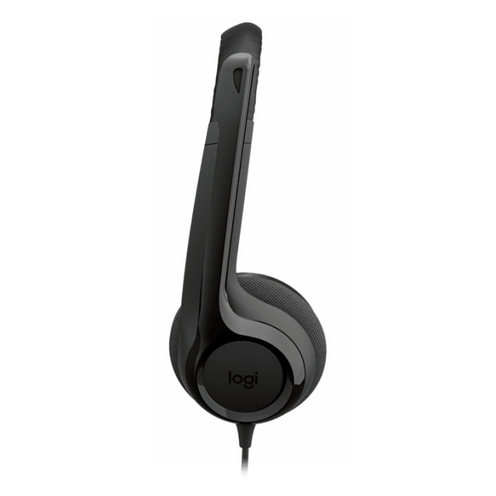 Logitech Headset com fios H390 para PC Portátil, auscultadores estéreo com microfone com eliminação de ruído, USB-A, controlos