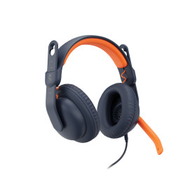 Logitech 981-001389 auscultador Auscultadores Com fios Fita de cabeça Educação Azul, Laranja