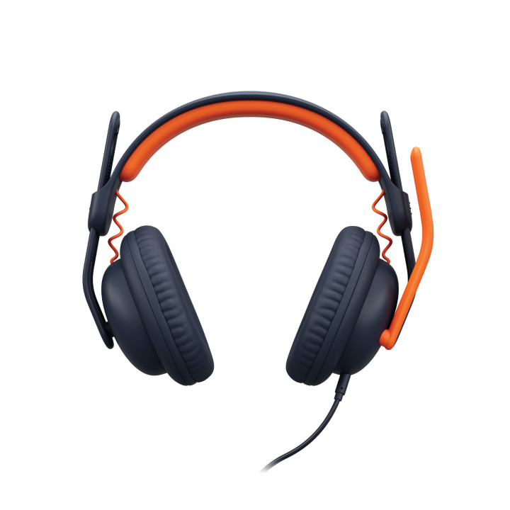 Logitech 981-001389 auscultador Auscultadores Com fios Fita de cabeça Educação Azul, Laranja