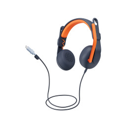 Logitech Zone Learn Auscultadores Com fios Fita de cabeça Educação USB Type-C Azul, Laranja