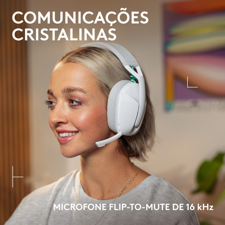 Logitech G G321 LIGHTSPEED Bluetooth, headset sem fios para jogos, conforto e ajuste dinâmicos, microfone extensível de 16 kHz,