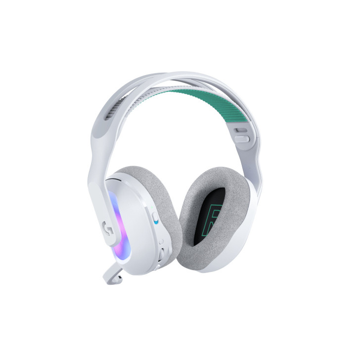 Logitech G G522 Lightspeed Auscultadores Sem fios Fita de cabeça Jogos USB Type-C Bluetooth Branco