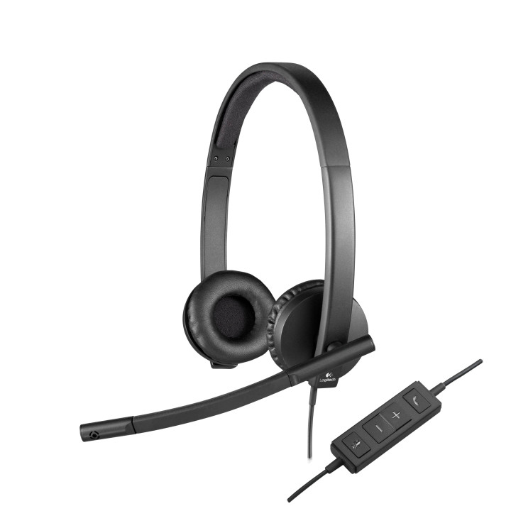 Logitech H570e Auscultadores Com fios Fita de cabeça Escritório/Call center USB Type-C Preto
