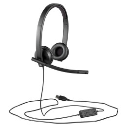 Headset Logitech H570e Com Fios USB Type-C Preto para Escritório/Call Center