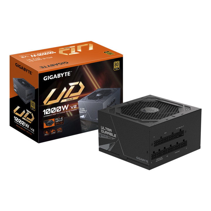GIGABYTE UD1000GM PG5 V2 fonte de alimentação 1000 W 20+4 pin ATX ATX Preto
