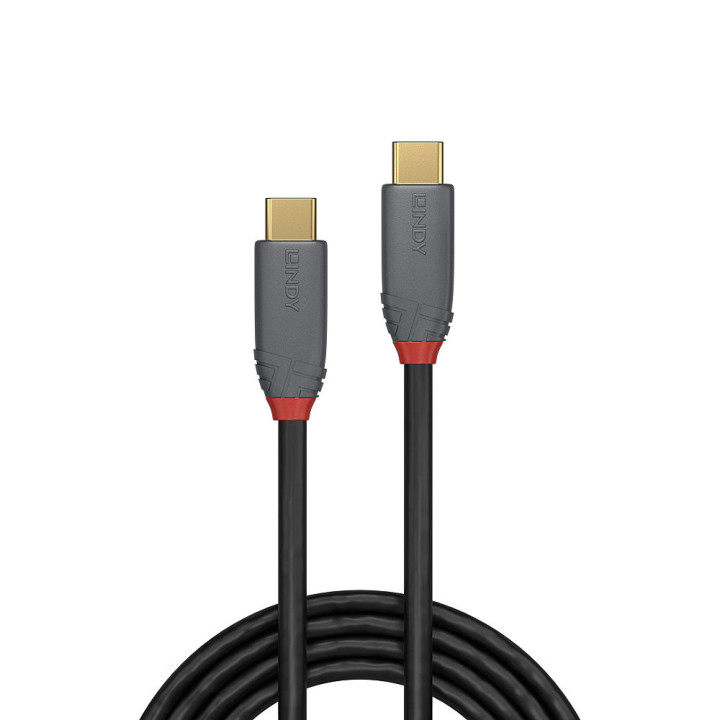 Lindy 36900 cabo USB 0,5 m USB C Preto, Cinzento