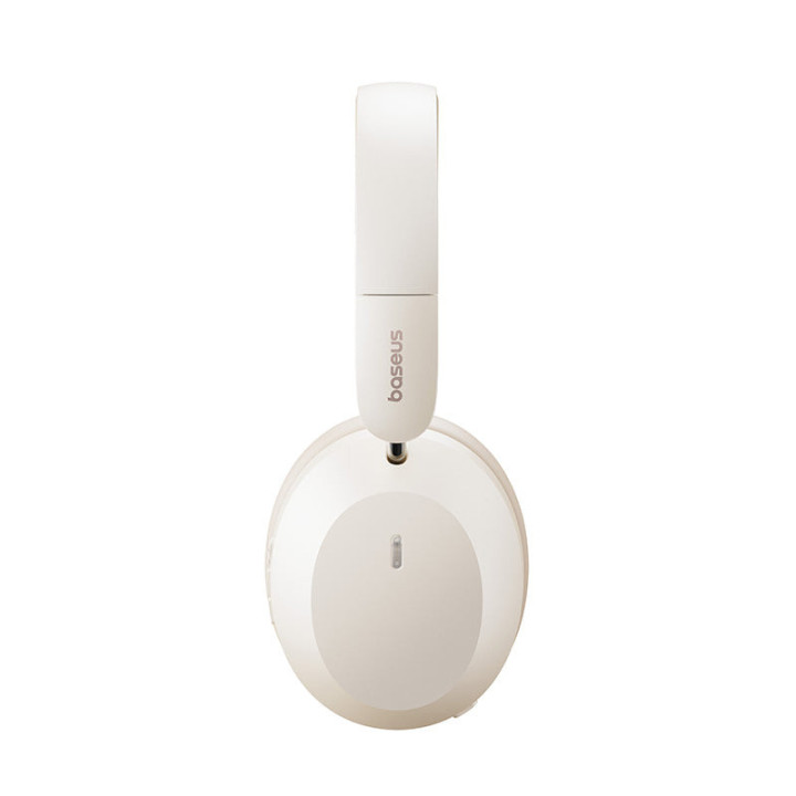 Baseus Bass 35 Max Auscultadores Com fios e sem fios Fita de cabeça Música USB Type-C Bluetooth Bege
